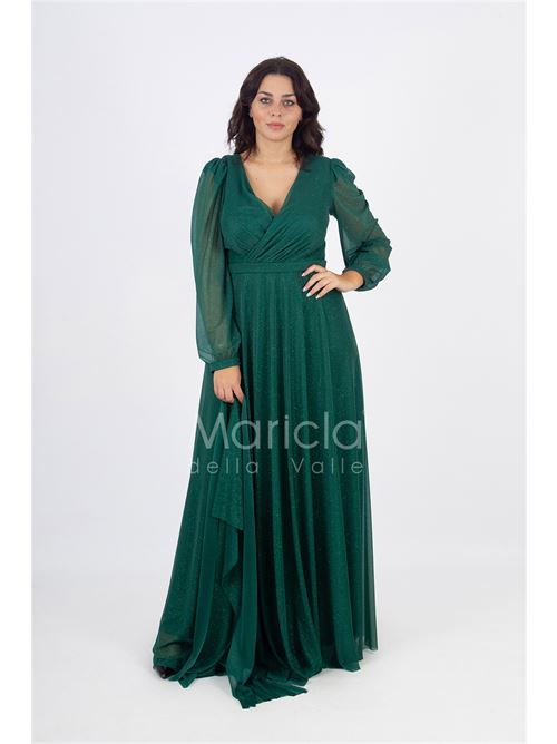 abito manica lunga glitter MARICLA ELEGANCE | FI7219VERDE